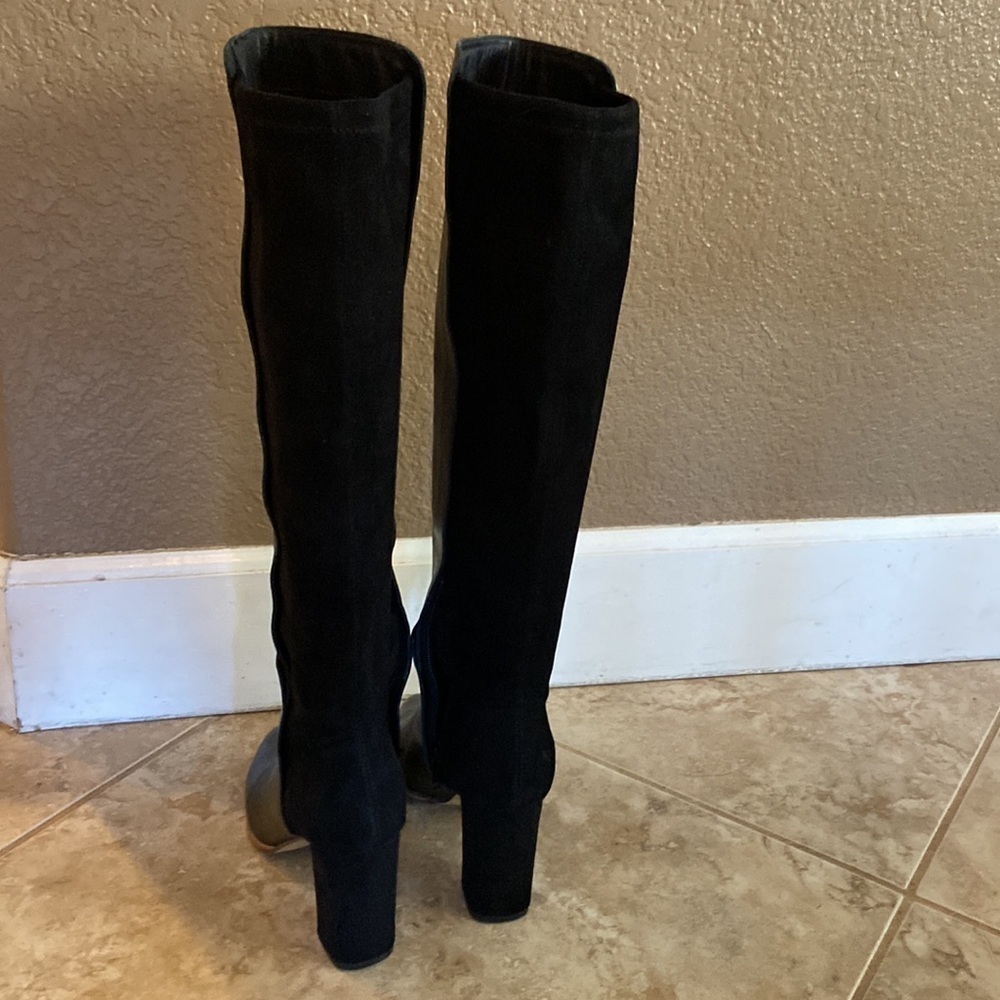 CECELIA black leather and suede size 6 boots - Picture 2 of 7